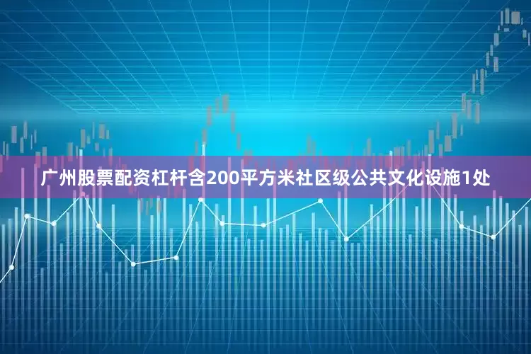 广州股票配资杠杆含200平方米社区级公共文化设施1处